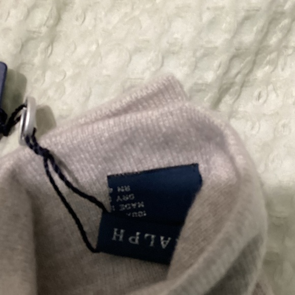 Ralph Lauren Women's Long Gray cashmere gloves - Picture 3 of 5